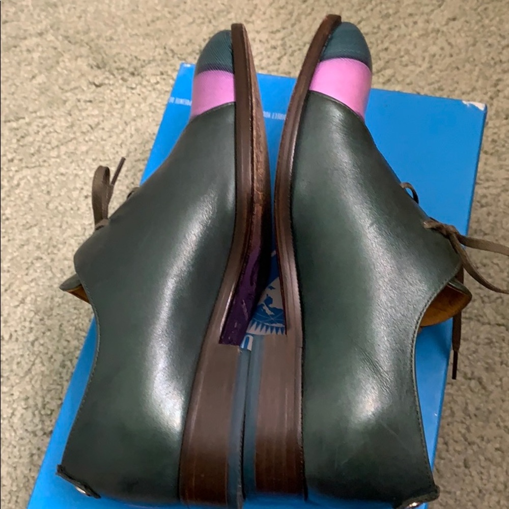 Size 5 Fluevog Women’s Purple/Green Manhattan - Picture 7 of 8